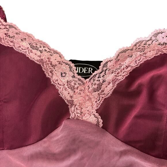 Cider Cropped Sheer Lacy Cami Top Womens Small Pink Sexy Y2K Retro - Picture 2 of 6